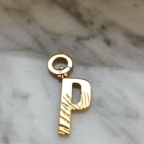 Gorjana Parker Charm Alphabet  Initial P 18K Gold Plated - Picture 6 of 11